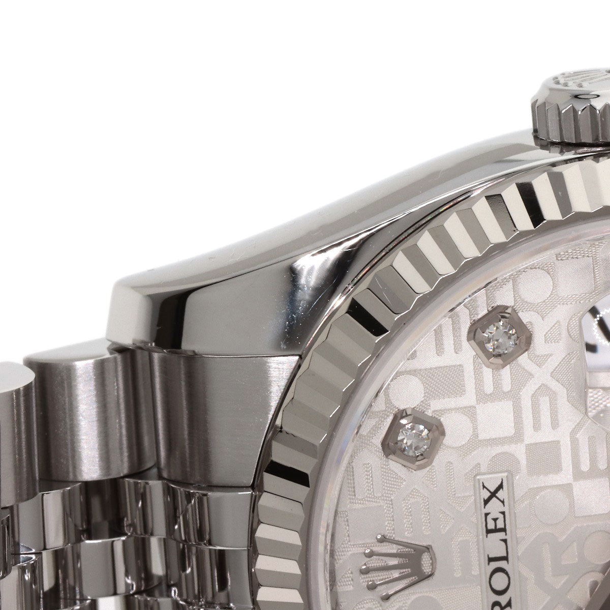 ROLEX ロレックス 116234G デイトジャスト 10P ダイヤモンド 腕時計 SS メンズ 中古