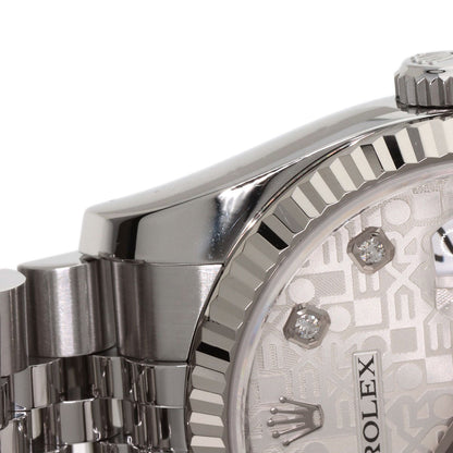 ROLEX ロレックス 116234G デイトジャスト 10P ダイヤモンド 腕時計 SS メンズ 中古