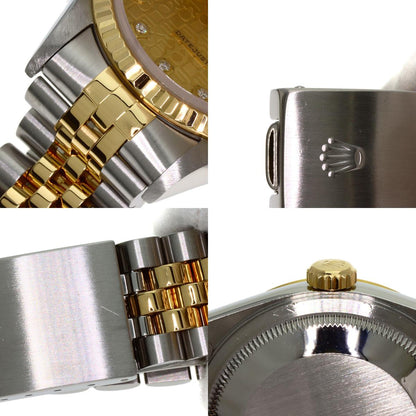 ROLEX ロレックス 16233G デイトジャスト 10P ダイヤモンド 腕時計 SS メンズ 中古