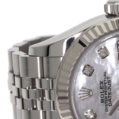 ROLEX ロレックス 279174NG デイトジャスト 10P ダイヤモンド 腕時計 SS レディース 中古