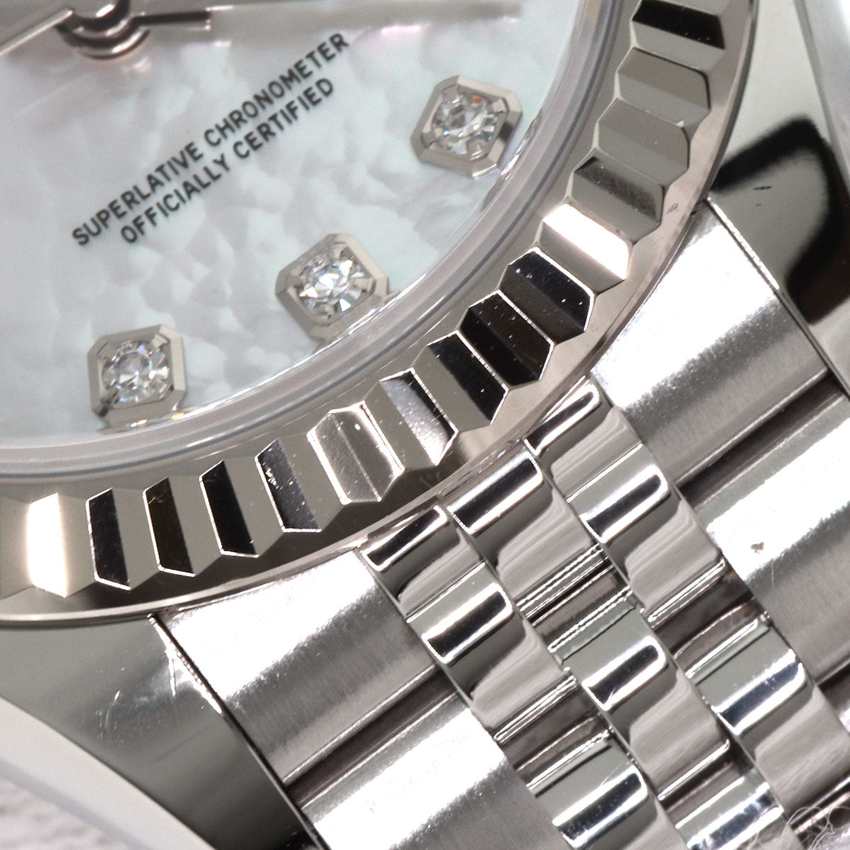 ROLEX ロレックス 279174NG デイトジャスト 10P ダイヤモンド 腕時計 SS レディース 中古