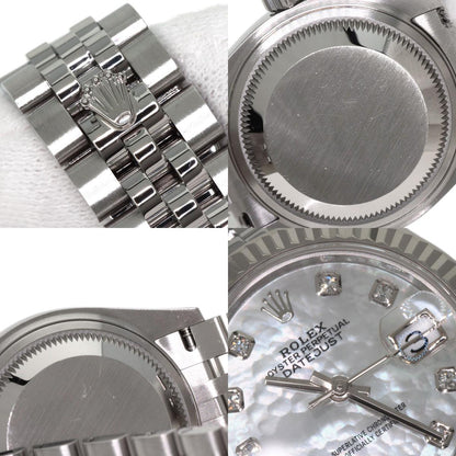 ROLEX ロレックス 279174NG デイトジャスト 10P ダイヤモンド 腕時計 SS レディース 中古