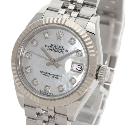 ROLEX ロレックス 279174NG デイトジャスト 10P ダイヤモンド 腕時計 SS レディース 中古