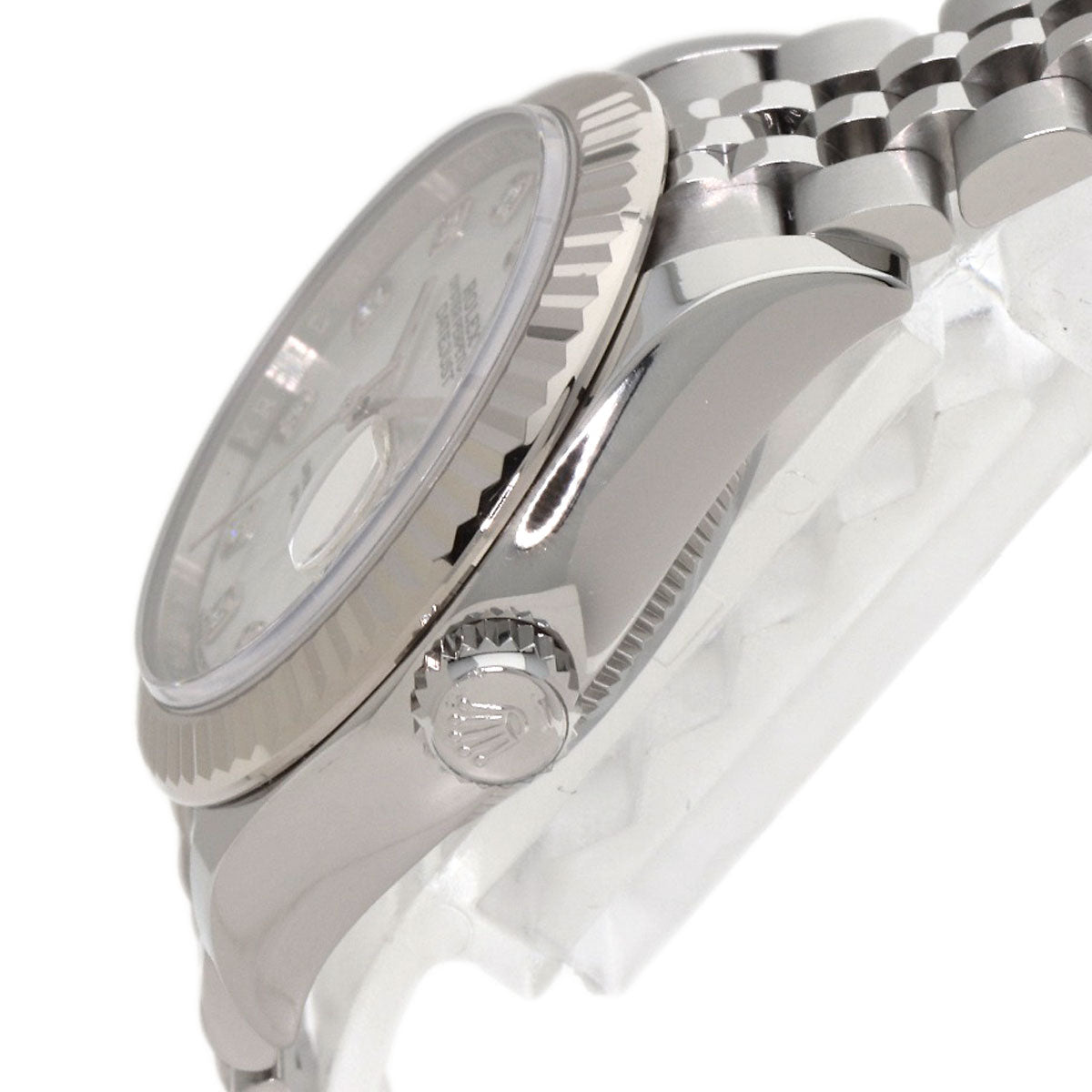 ROLEX ロレックス 279174NG デイトジャスト 10P ダイヤモンド 腕時計 SS レディース 中古