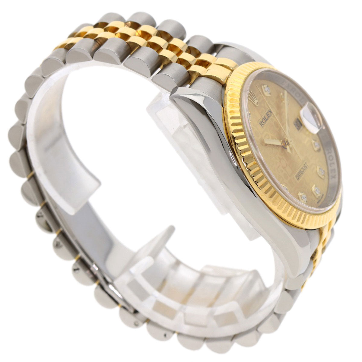 ROLEX ロレックス 116233G デイトジャスト 10P ダイヤモンド 腕時計 SS メンズ 中古