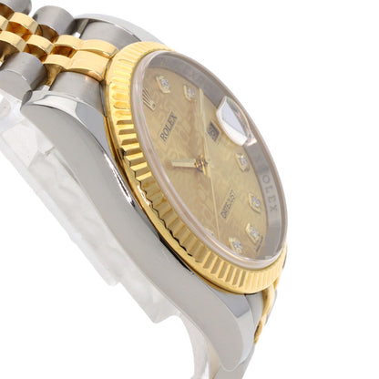 ROLEX ロレックス 116233G デイトジャスト 10P ダイヤモンド 腕時計 SS メンズ 中古