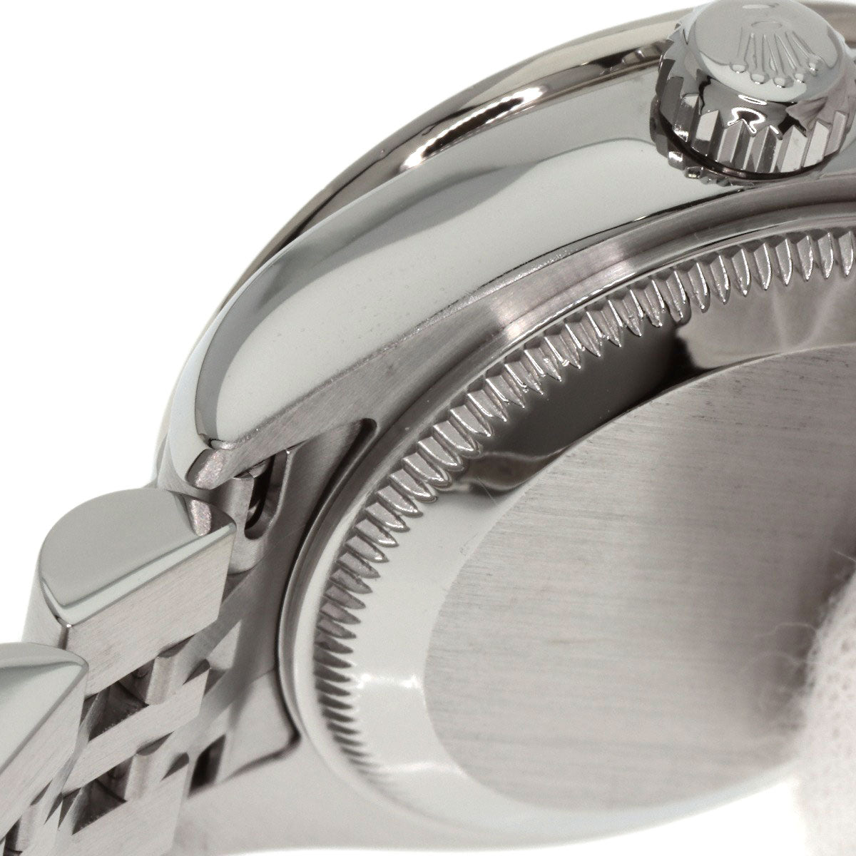 ROLEX ロレックス 179384G デイトジャスト 10P ベゼル ダイヤモンド 腕時計 SS レディース 中古