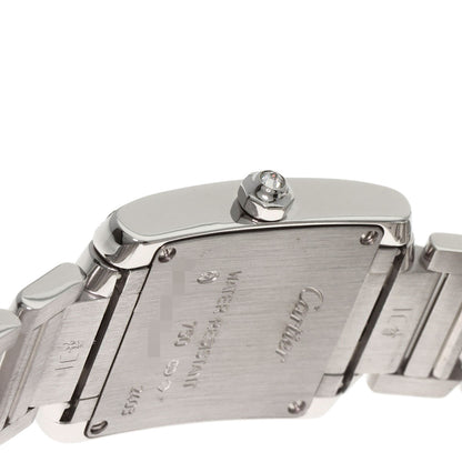 CARTIER カルティエ WE1002S3 タンクフランセーズ SM ベゼルダイヤモンド 腕時計 K18WG レディース 中古