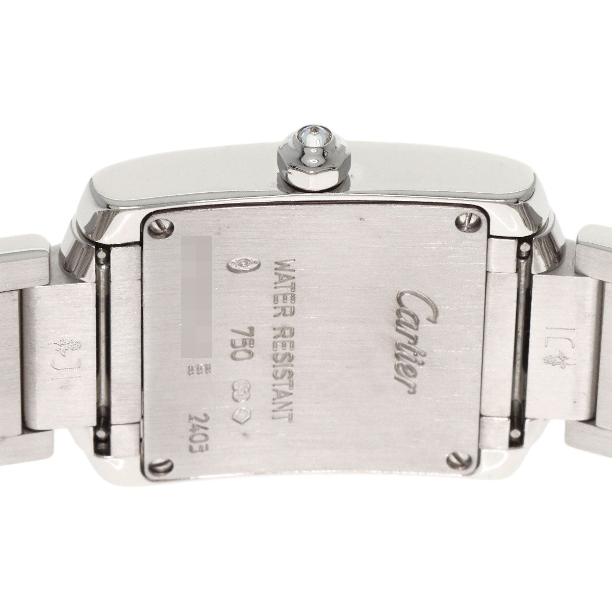 CARTIER カルティエ WE1002S3 タンクフランセーズ SM ベゼルダイヤモンド 腕時計 K18WG レディース 中古
