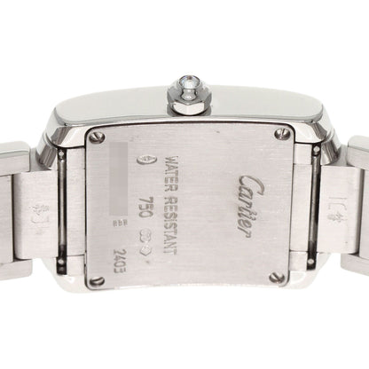 CARTIER カルティエ WE1002S3 タンクフランセーズ SM ベゼルダイヤモンド 腕時計 K18WG レディース 中古