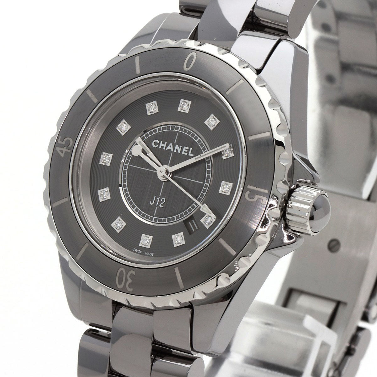 シャネル H3241 J12 33mm クロマティック 33mm 12P ダイヤモンド 腕時計 中古 商品画像4