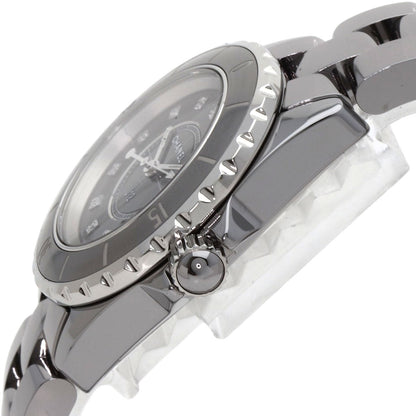 CHANEL シャネル H3241 J12 33mm クロマティック 33mm 12P ダイヤモンド 腕時計 チタンセラミック レディース 中古