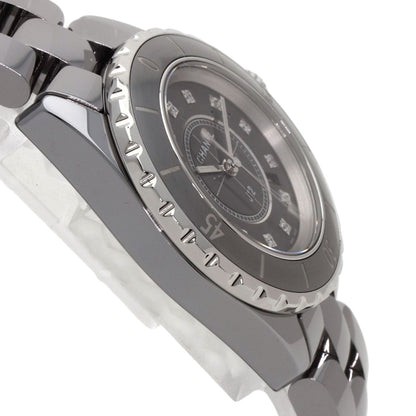 CHANEL シャネル H3241 J12 33mm クロマティック 33mm 12P ダイヤモンド 腕時計 チタンセラミック レディース 中古