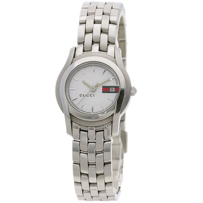 GUCCI グッチ 5500L ラウンドフェイス 腕時計 SS レディース 中古
