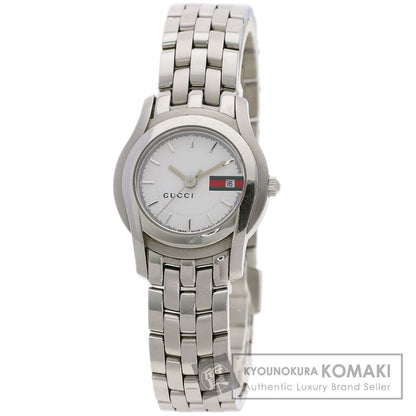 GUCCI グッチ 5500L ラウンドフェイス 腕時計 SS レディース 中古