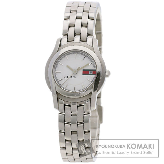GUCCI グッチ 5500L ラウンドフェイス 腕時計 SS レディース 中古