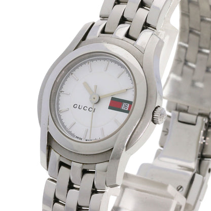 GUCCI グッチ 5500L ラウンドフェイス 腕時計 SS レディース 中古