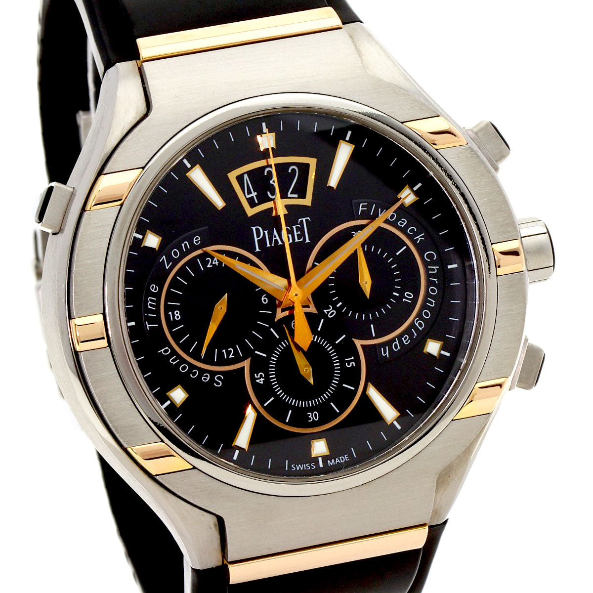 PIAGET ピアジェ GOA36002 ポロ45 フライバック クロノグラフ 腕時計 チタン メンズ 中古