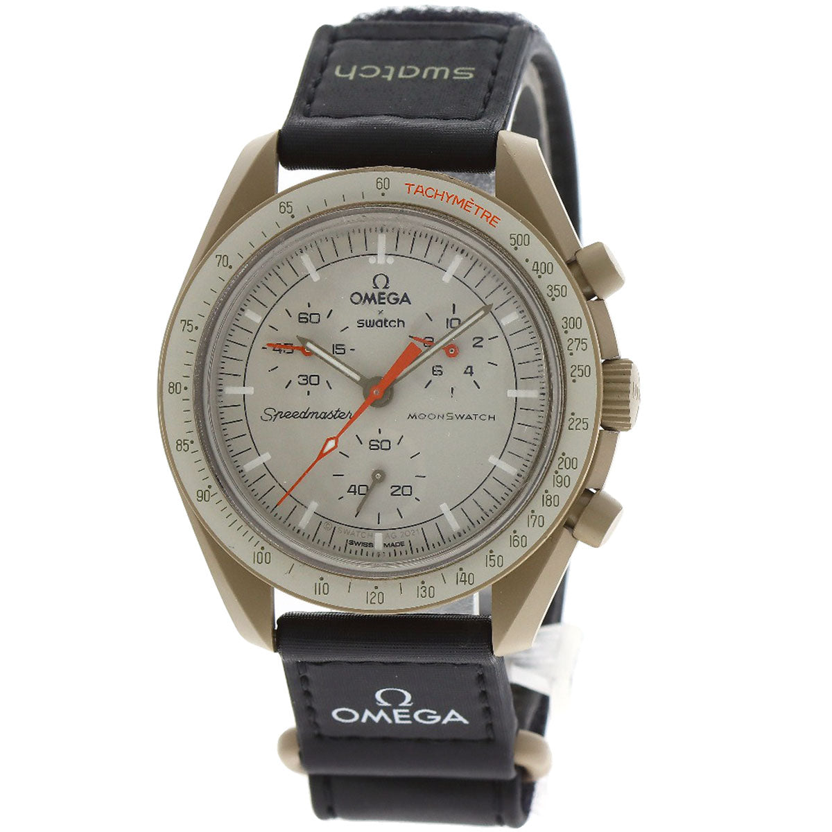Swatch スウォッチ SO33C100 オメガコラボ ムーンスウォッチ MISSON TO JUPITER 腕時計 セラミック メンズ 中古