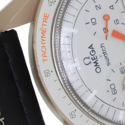 Swatch スウォッチ SO33C100 オメガコラボ ムーンスウォッチ MISSON TO JUPITER 腕時計 セラミック メンズ 中古