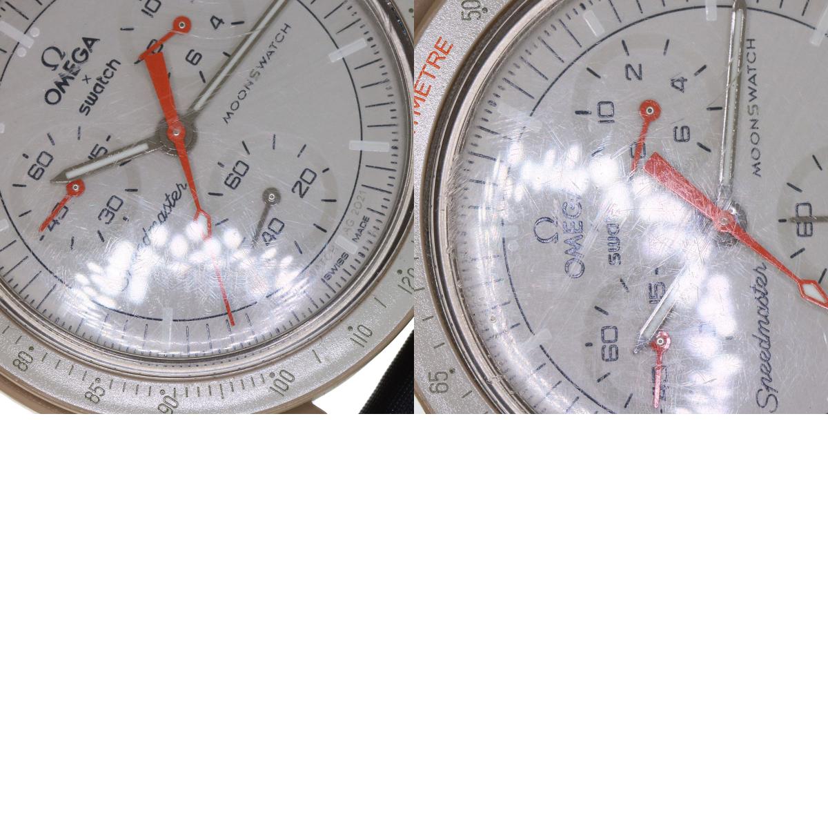 Swatch スウォッチ SO33C100 オメガコラボ ムーンスウォッチ MISSON TO JUPITER 腕時計 セラミック メンズ 中古