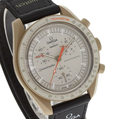 Swatch スウォッチ SO33C100 オメガコラボ ムーンスウォッチ MISSON TO JUPITER 腕時計 セラミック メンズ 中古