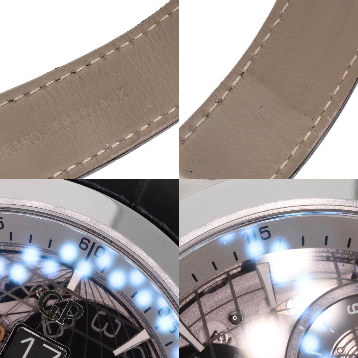 GIRARD-PERREGAUX ジラール・ペルゴ 49655-11-231-BB6A トラベラームーンフェイズ&GMT 腕時計 SS メンズ 中古