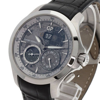 GIRARD-PERREGAUX ジラール・ペルゴ 49655-11-231-BB6A トラベラームーンフェイズ&GMT 腕時計 SS メンズ 中古