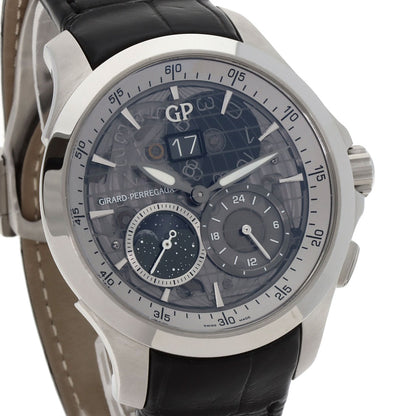GIRARD-PERREGAUX ジラール・ペルゴ 49655-11-231-BB6A トラベラームーンフェイズ&GMT 腕時計 SS メンズ 中古