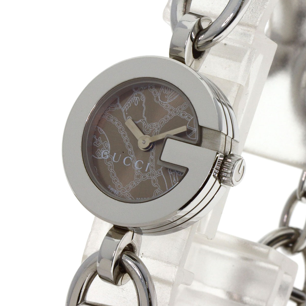 GUCCI グッチ 107 チャームウォッチ 腕時計 SS レディース 中古