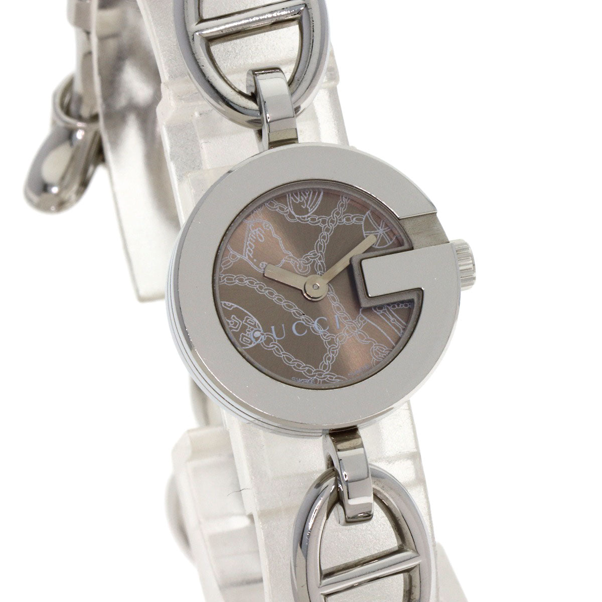 GUCCI グッチ 107 チャームウォッチ 腕時計 SS レディース 中古