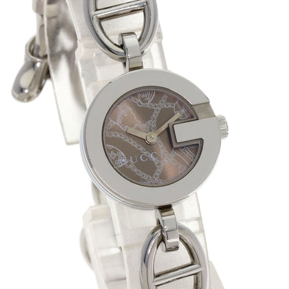 GUCCI グッチ 107 チャームウォッチ 腕時計 SS レディース 中古