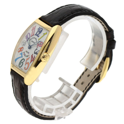 FRANCK MULLER フランクミュラー 7502QZ トノウカーベックス カラードリームス 腕時計 K18YG レディース 中古
