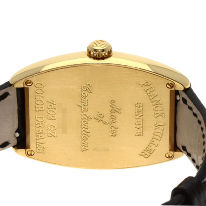 FRANCK MULLER フランクミュラー 7502QZ トノウカーベックス カラードリームス 腕時計 K18YG レディース 中古