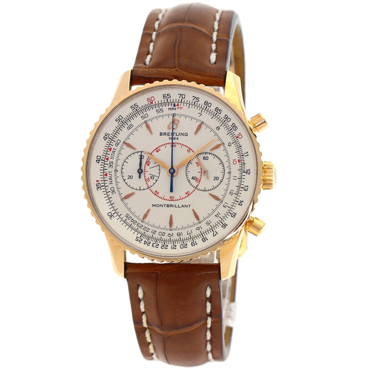 BREITLING ブライトリング R47350 モンブリアン 40S R47350 日本限定100本 腕時計 K18PG ボーイズ 中古