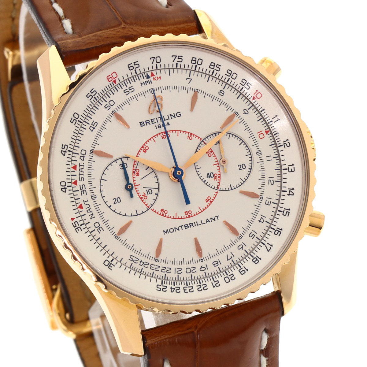 BREITLING ブライトリング R47350 モンブリアン 40S R47350 日本限定100本 腕時計 K18PG ボーイズ 中古