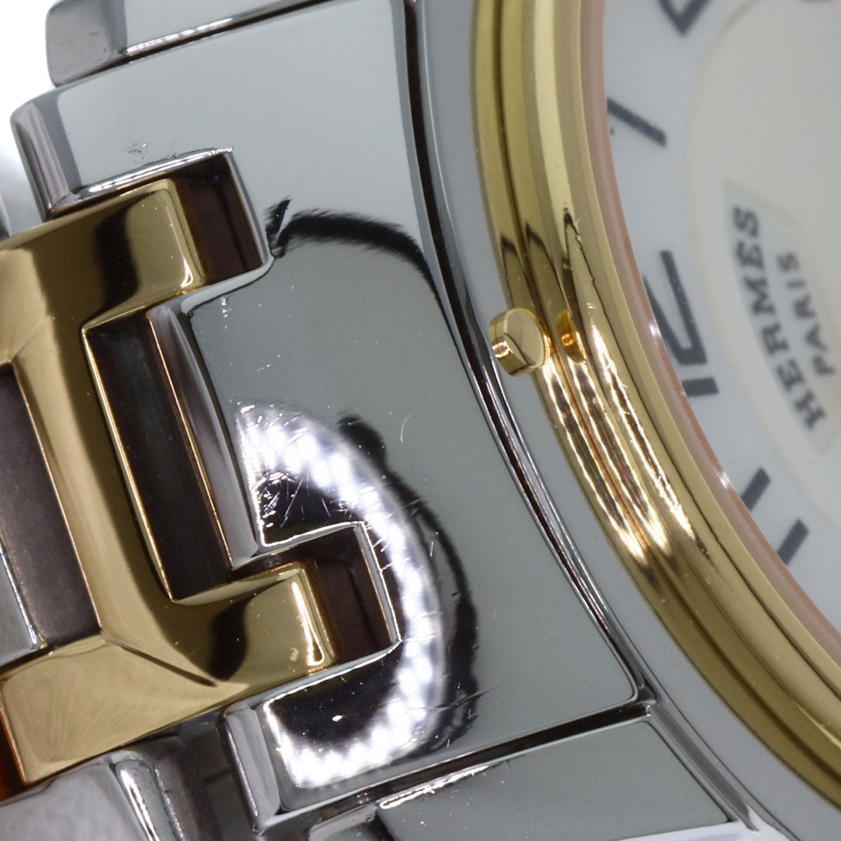 HERMES エルメス CP1.320 クリッパー クラシック 腕時計 SS メンズ 中古
