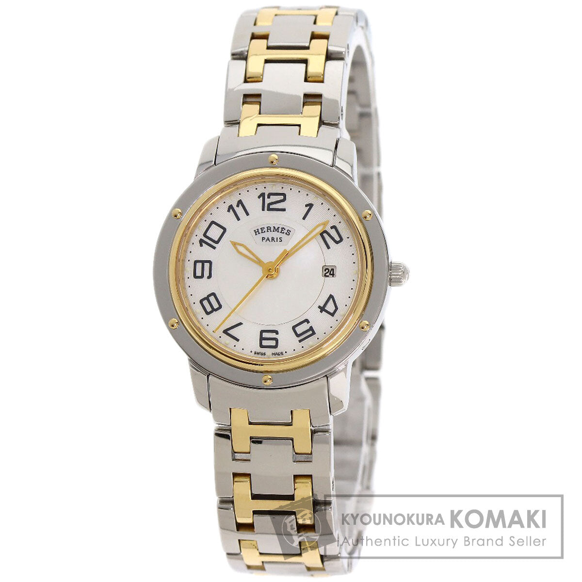 HERMES エルメス CP1.320 クリッパー クラシック 腕時計 SS メンズ 中古