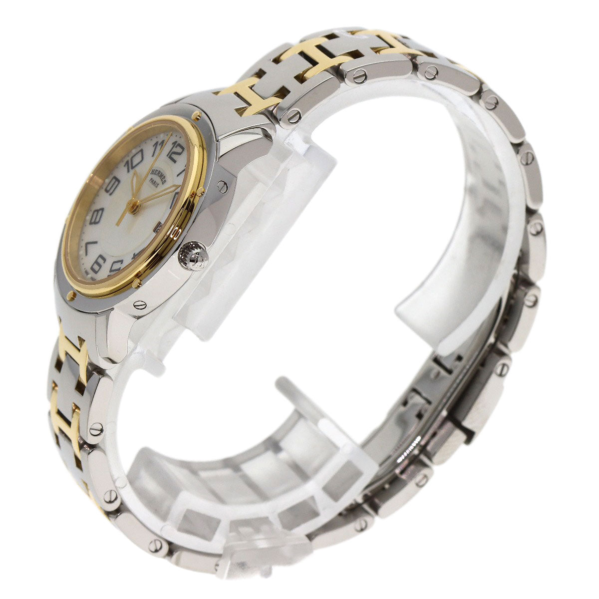 HERMES エルメス CP1.320 クリッパー クラシック 腕時計 SS メンズ 中古