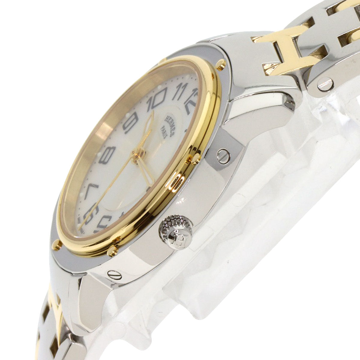 HERMES エルメス CP1.320 クリッパー クラシック 腕時計 SS メンズ 中古