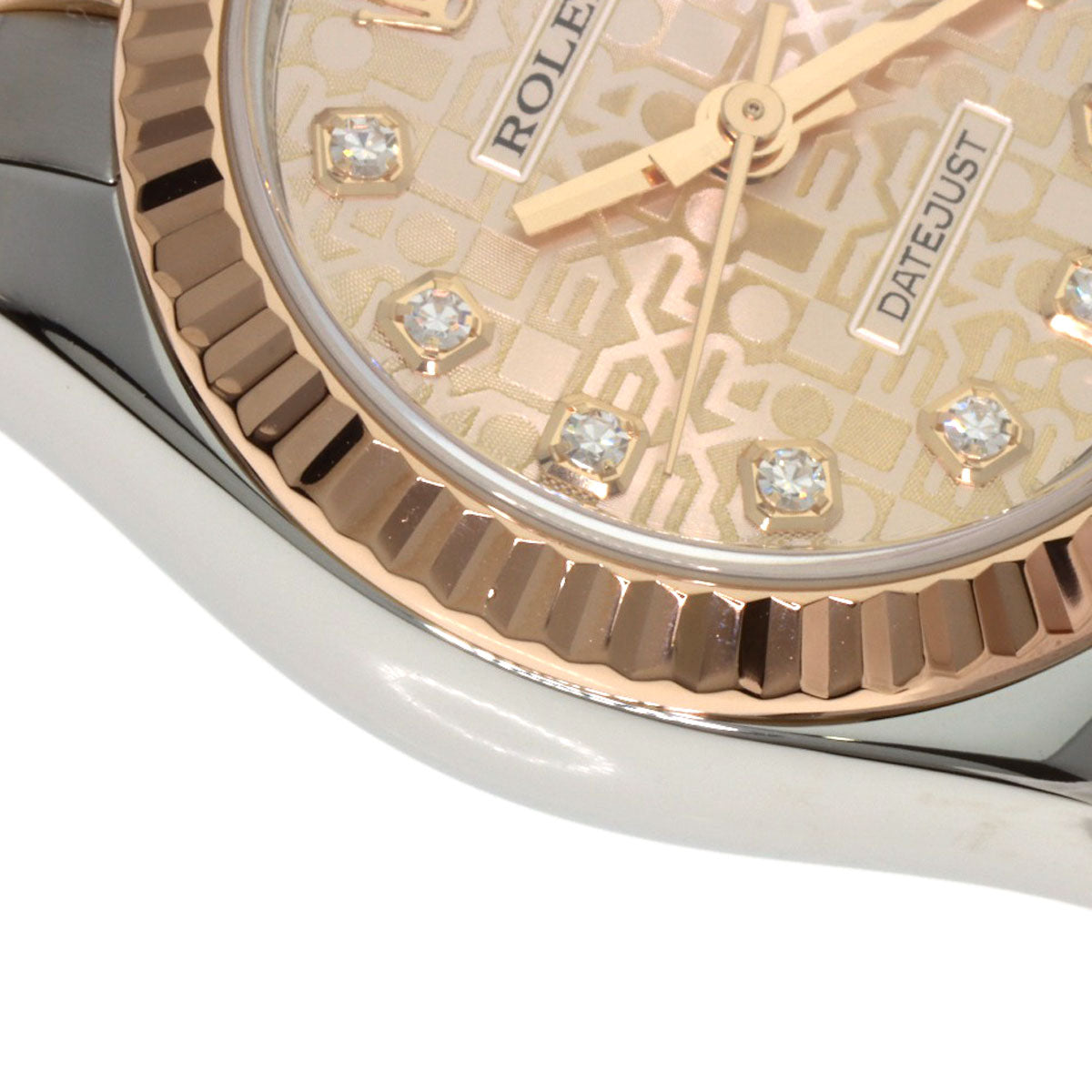 ROLEX ロレックス 179171G デイトジャスト 10P ダイヤモンド 腕時計 SS レディース 中古