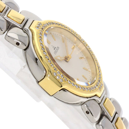 SEIKO セイコー GSAB004 クレドール ダイヤモンドベゼル 腕時計 SS レディース 中古