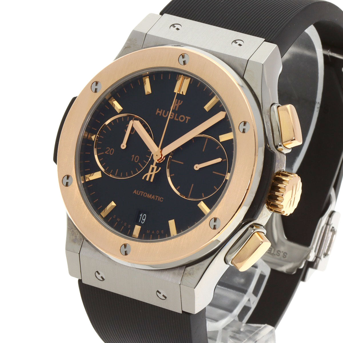 HUBLOT ウブロ 521.N0.1181.RX クラシック フュージョン クロノグラフ キングゴールド 腕時計 チタニウム メンズ 中古