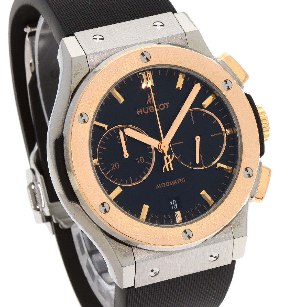 HUBLOT ウブロ 521.N0.1181.RX クラシック フュージョン クロノグラフ キングゴールド 腕時計 チタニウム メンズ 中古