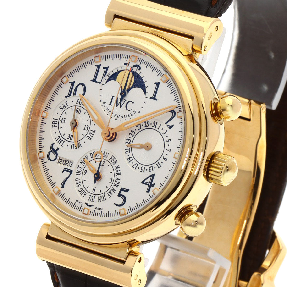 IWC アイダブリューシー IW375811 ダ ヴィンチ パーペチュアル カレンダー IW375811 腕時計 K18PG メンズ 中古