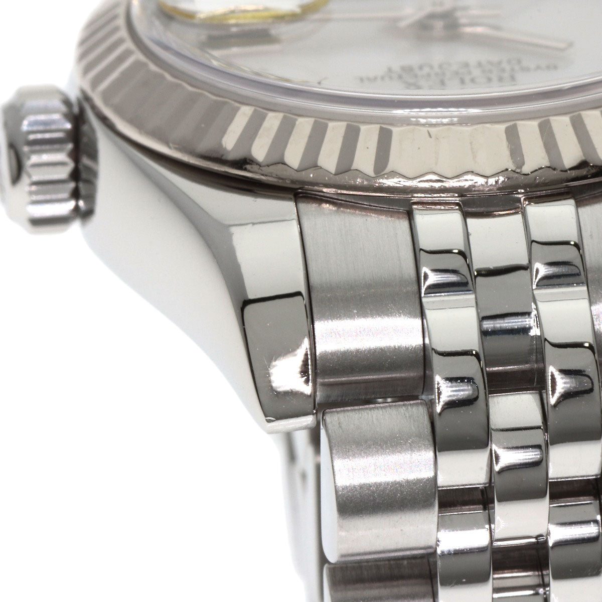 ROLEX ロレックス 179174NR デイトジャスト 10P ダイヤモンド 腕時計 SS レディース 中古