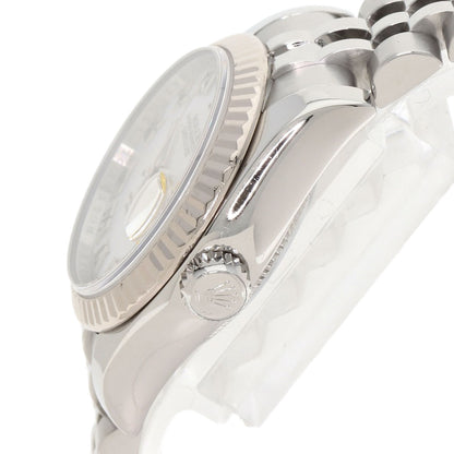 ROLEX ロレックス 179174NR デイトジャスト 10P ダイヤモンド 腕時計 SS レディース 中古