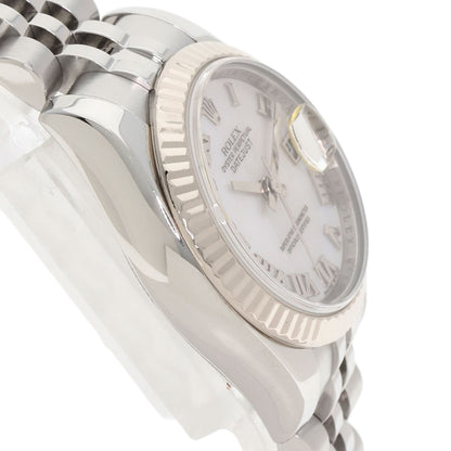 ROLEX ロレックス 179174NR デイトジャスト 10P ダイヤモンド 腕時計 SS レディース 中古