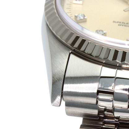 ROLEX ロレックス 16234G デイトジャスト 10P ダイヤモンド 腕時計 SS メンズ 中古