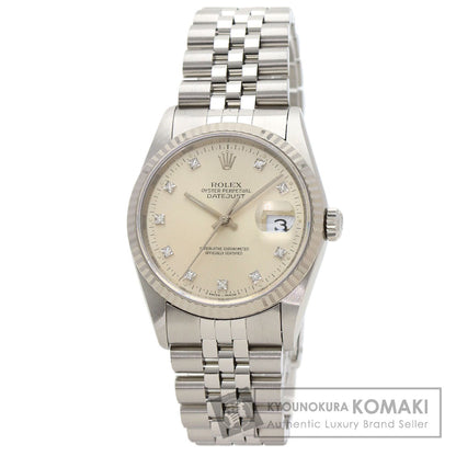 ROLEX ロレックス 16234G デイトジャスト 10P ダイヤモンド 腕時計 SS メンズ 中古